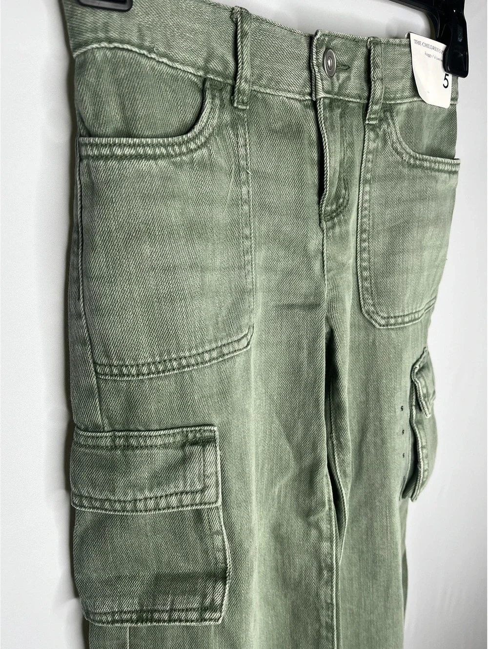 NWT Children's Place Girl's Green/Baggy Cargo Pants Size 5